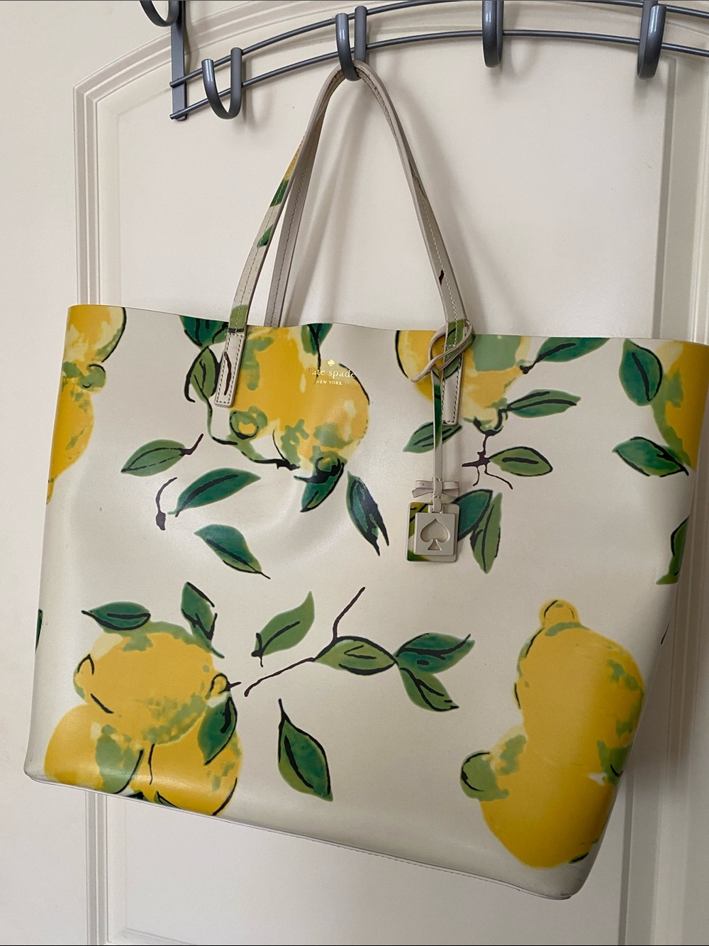 kate spade Lemon Street Len Tote in Cream, Yellow & Green